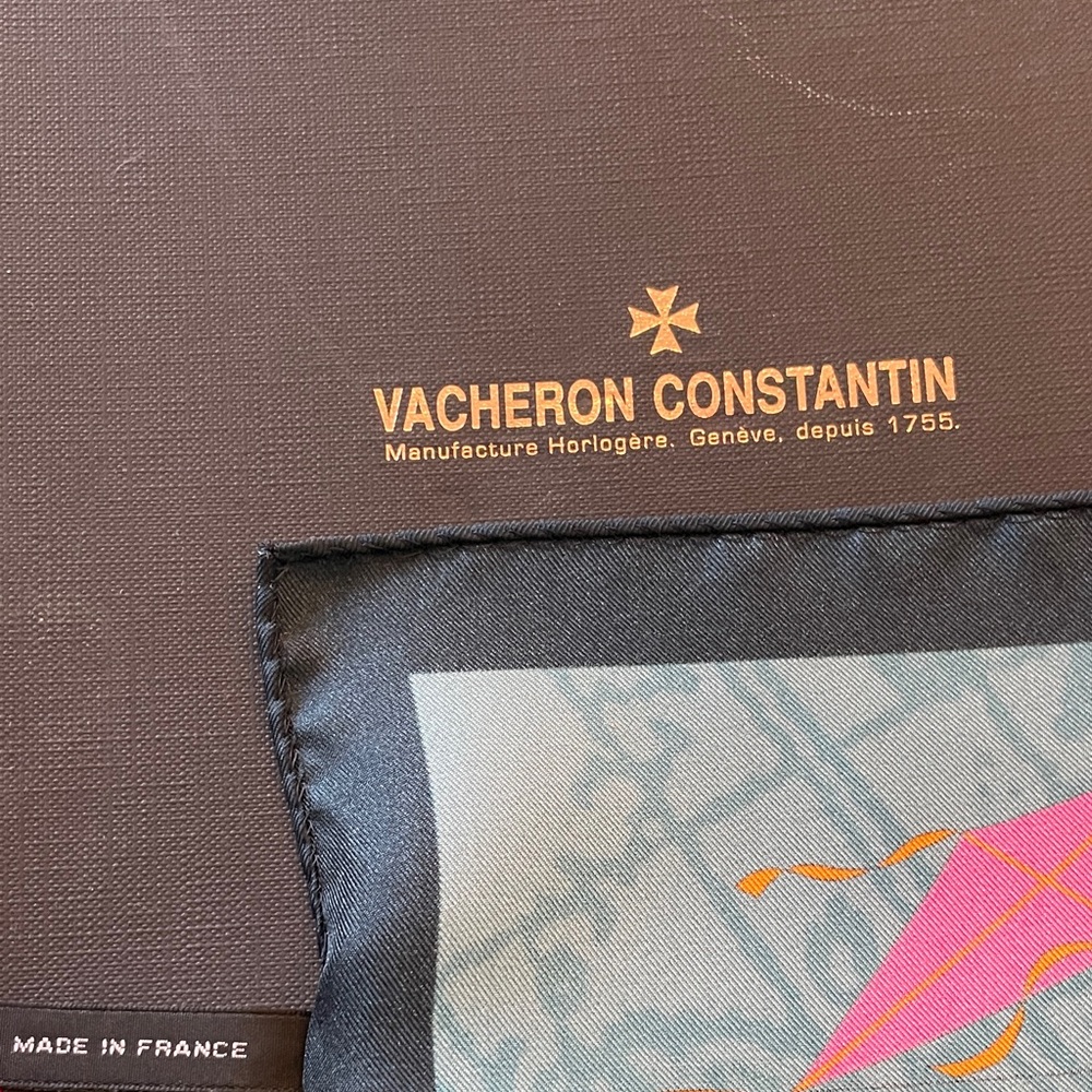 Vacheron Constantin Blue and Orange Silk Scarf - Picture 5 of 5
